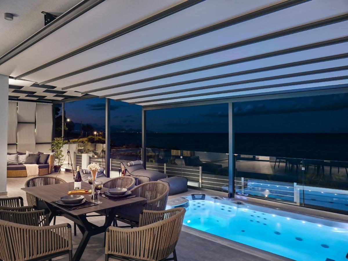 Blue View Villa - Coastal Elegance With Swim Spa, By Zantewize Alykanas  Buitenkant foto